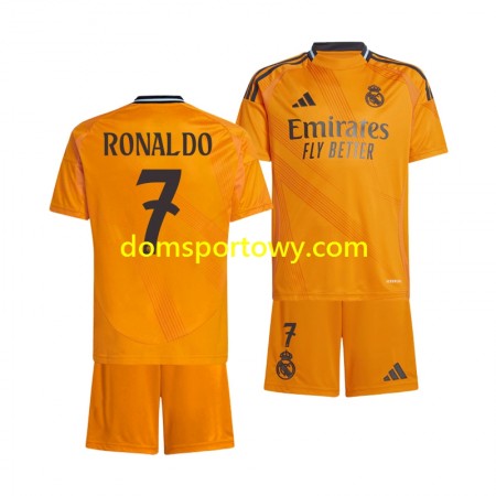 Koszulka Real Madryt Cristiano Ronaldo 7 Dziecięcy Wyjazdowe Koszulki Piłkarskie 2024-2025 Krótki Rękaw